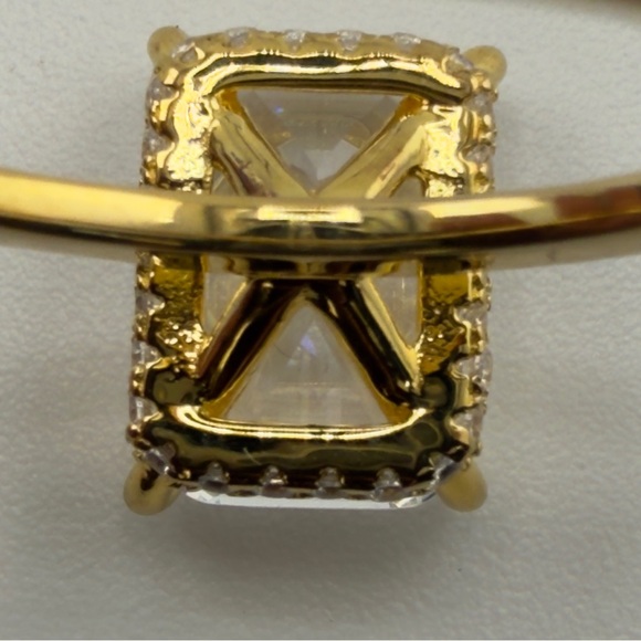 Tanzanite CZ Emerald Cut 4 Karat Solitare Ring .925 Siver Size 7 NEW - Picture 15 of 17